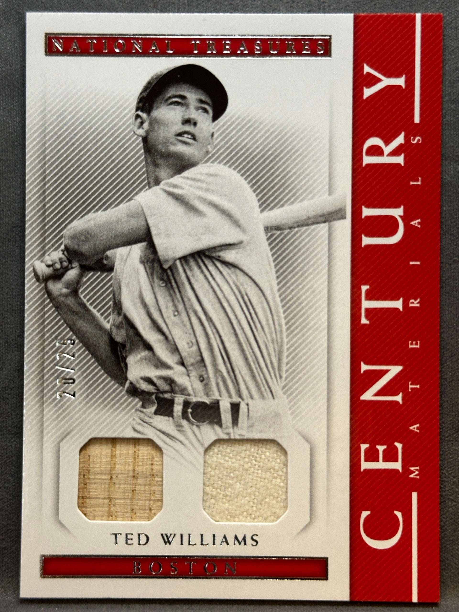 2018 Panini National Treasures Ted Williams Dual Game-Used #CM-TW